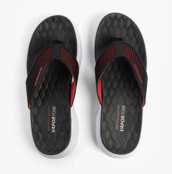 Skechers VAPOR FOAM SANDAL - SAYTO Mens Sandals Black/Red