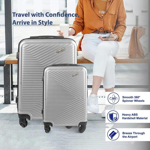 Groundlevel XL Delta Hard Shell 3 Piece Luggage Set