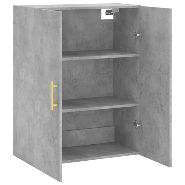 Berkfield Wall Mounted Cabinet Concrete Grey 69.5x34x90 cm