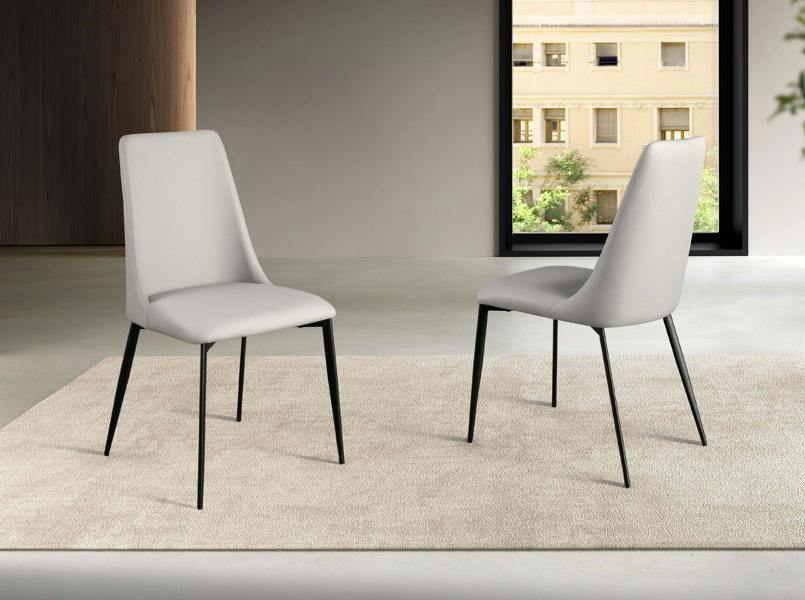 Angel Cerdá Light Grey Leatherette Chair 4184