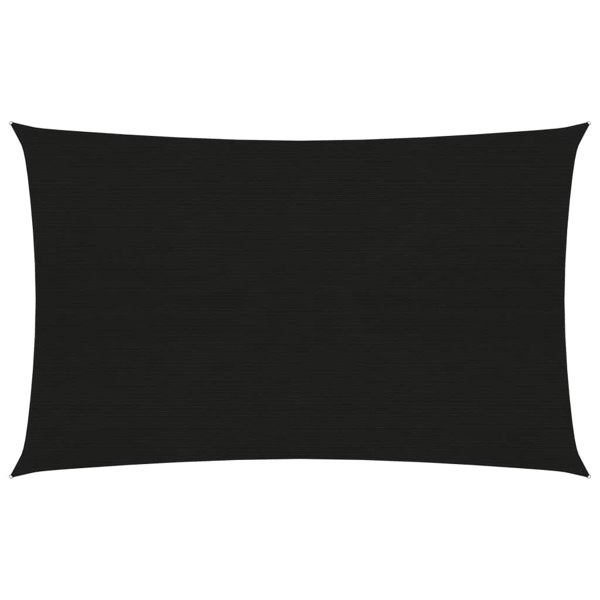 Berkfield Sunshade Sail 160 g/m�__ Black 2x4.5 m HDPE