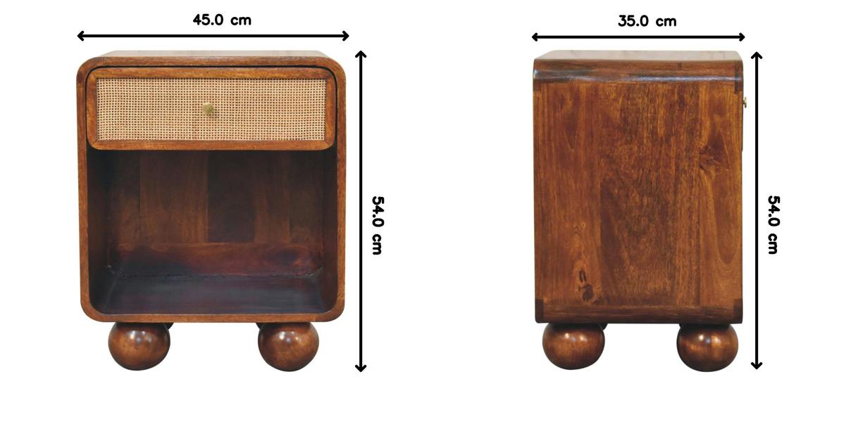 Artisan Furniture Chestnut Open Woven Bedside