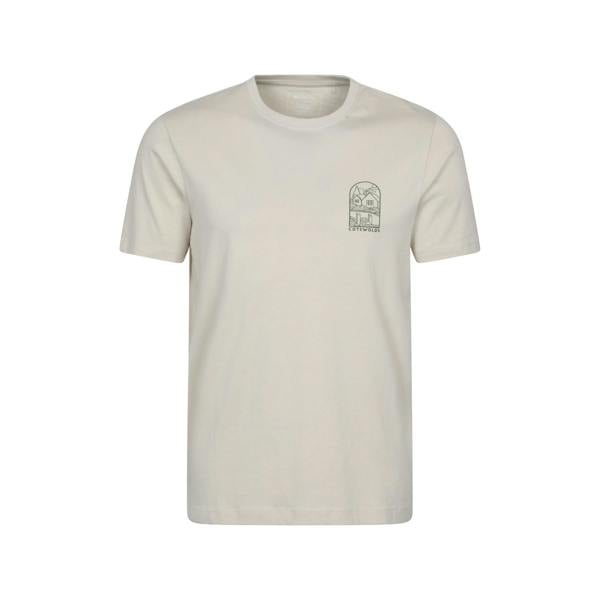 Mountain Warehouse Mens Cotswold Short-Sleeved T-Shirt - Off White - 
