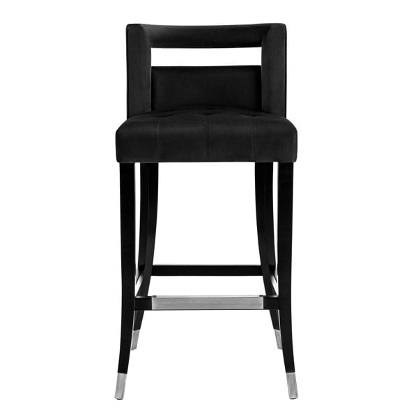 Furniture Edit Hart Black Velvet Counter Stool