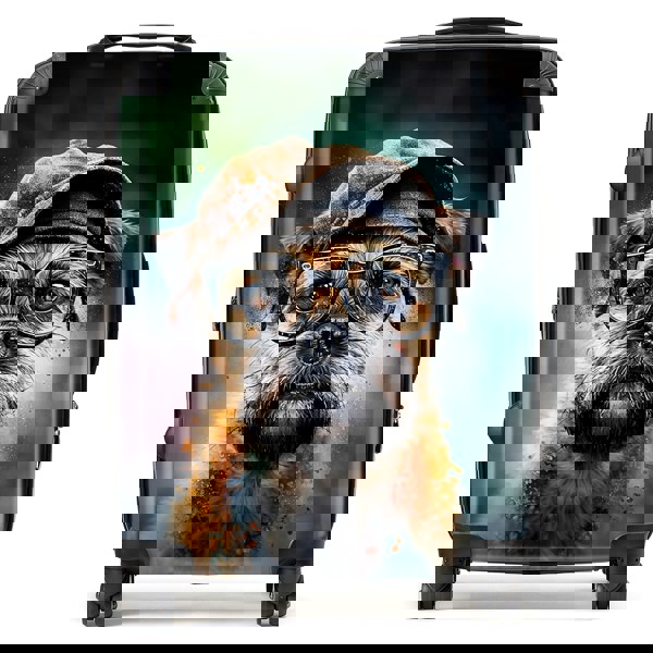 Warren Reed Border Terrier Dog Splashart Suitcase