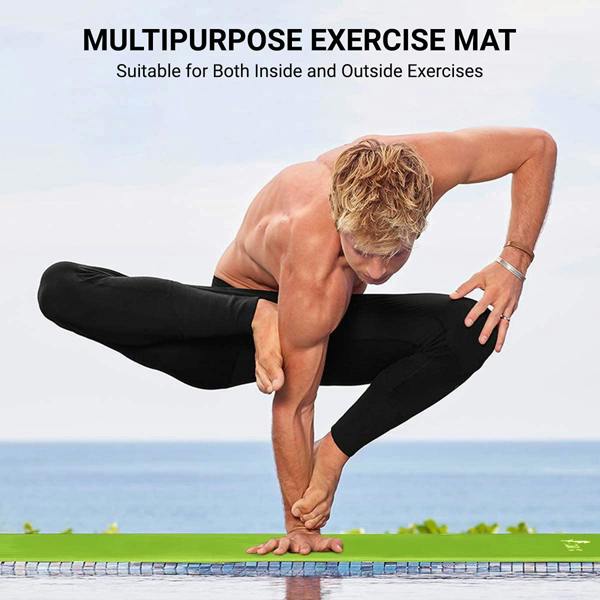 ROMIX Yoga Mat 10mm Thick, 180 x 60cm Non Slip Foam Exercise Mat with Carry Bag and Strap