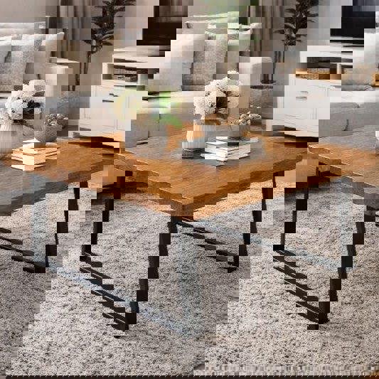 TRL Furniture Sleek & Slender Rustic Coffee Table