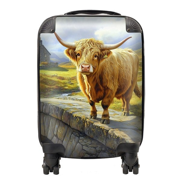 Warren Reed Highland Cow Suitcase