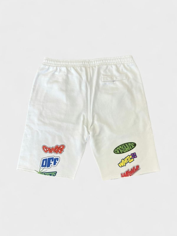 Off-White Arrow Sticker Sweatshorts White