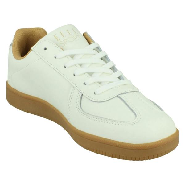 Elle Sport Ladies Elle Sport Leather Lace up Trainers F7412