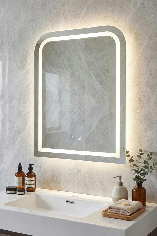Wall Mounted Oval LED Bathroom Mirror