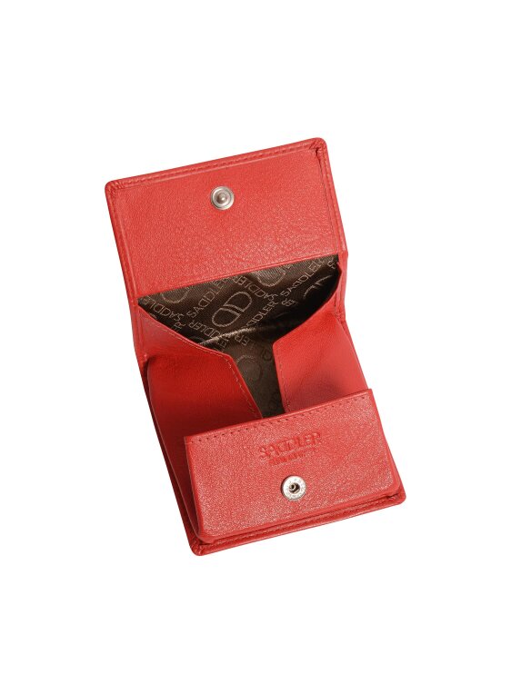SADDLER POPPY Leather Square Mini Tray Purse