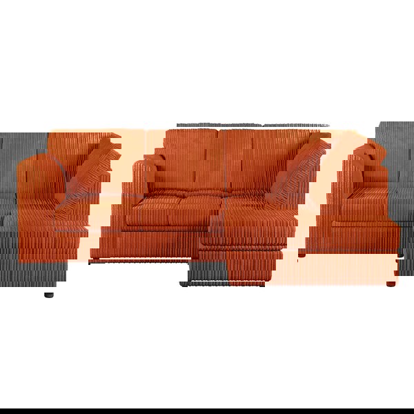 Furnishings For Less Luxor Cord Fabric 4 Seater Corner Sofa Full Back