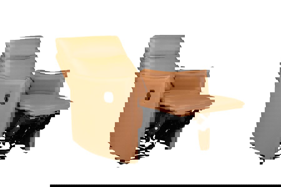 Dorel Home Lugo Manual Recliner Sofa (Cognac PU)