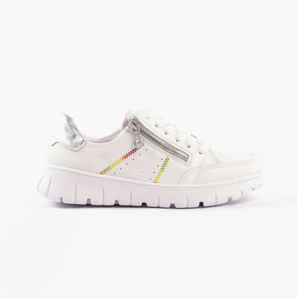 Rieker Womens Low Trainers - White (N1313-80)