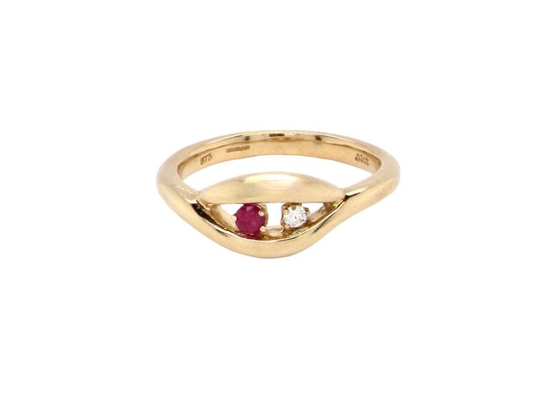 A two stone Ruby and Diamond Ring