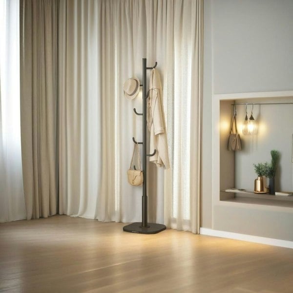 Modcraft Tall Cactus-Shaped Coat Rack – 8 Sturdy Hooks for Coats