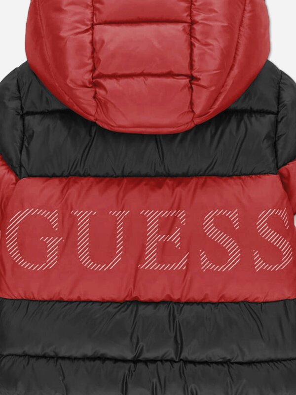 Guess Boys Hooded Puffer Jacket in Black