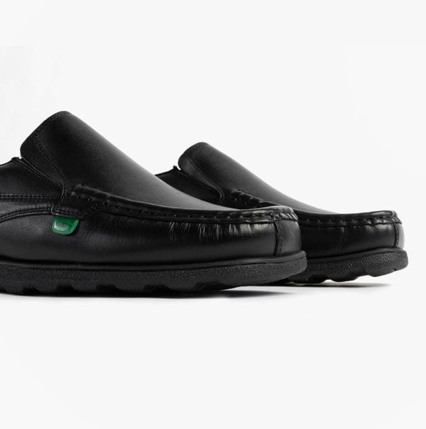 Kickers 114245 FRAGMA SLIP Boys School Shoes Black