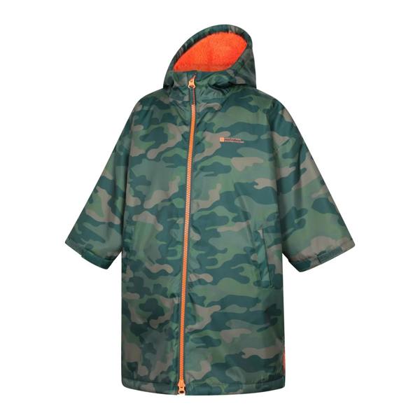 Mountain Warehouse Childrens/Kids Tidal Camouflage Waterproof Changing Robe - Green - 