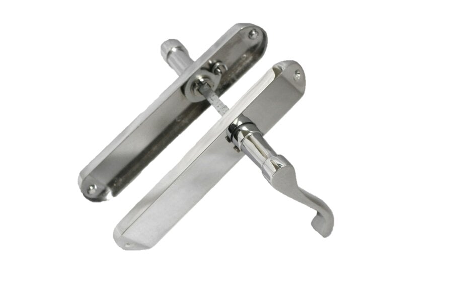 EDH Door Hardware Cadenza Victorian Scroll Lever Door Handles Chrome – Handle Only or Handle + Tubular Latch