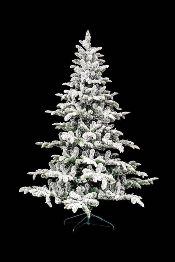 5ft to 8ft Pre-Lit Snow Covered Artificial Christmas Tree with Warm White LEDs image 6