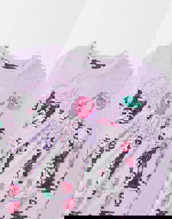 Hello Kitty Girls Multicoloured Kuromi Long Sleeve Long Leg Pyjama Set