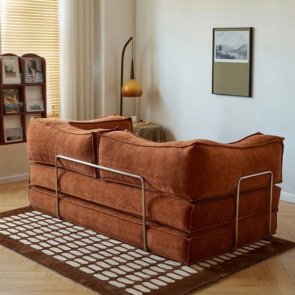 Hernández Foldable Lazy Sofa Bed For Lounging, Corduroy-Rit Concept-Rit Concept