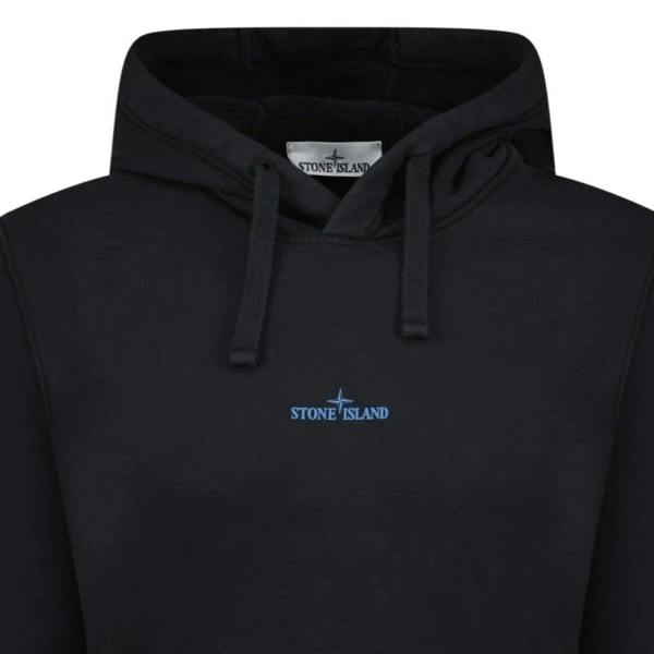 Stone Island Institutional Two Print Hoodie Black - chancefashionco