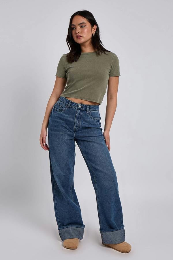 Urban Bliss Wide Leg Turn Up Jean