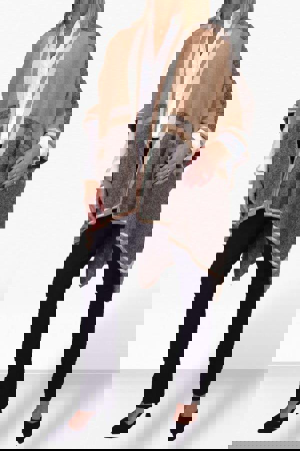 Paulo Due Soft Knitted Longline Knit Poncho Cape