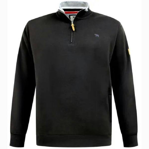 Duke Mens D555 Russel Embroidered Logo Fleece Kingsize Sweatshirt - Black - 