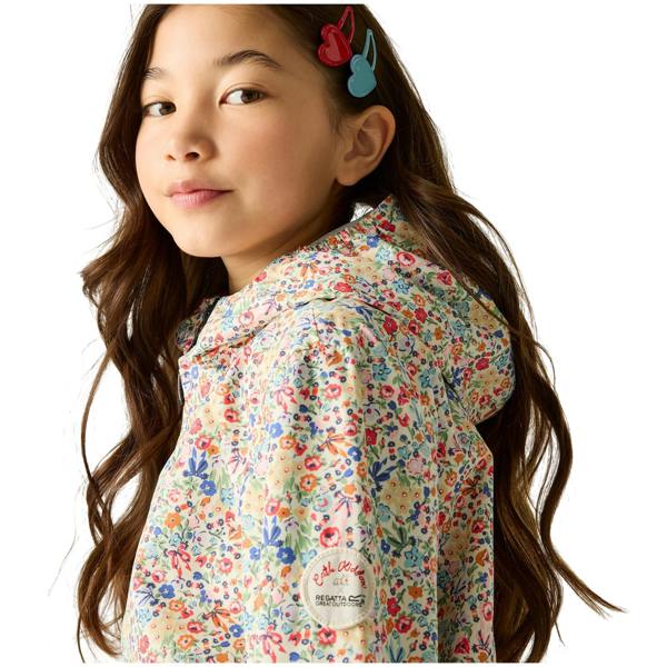 Regatta Girls Cath Kidston Floral Waterproof Jacket - Powder Lilac/Pink Haze - 