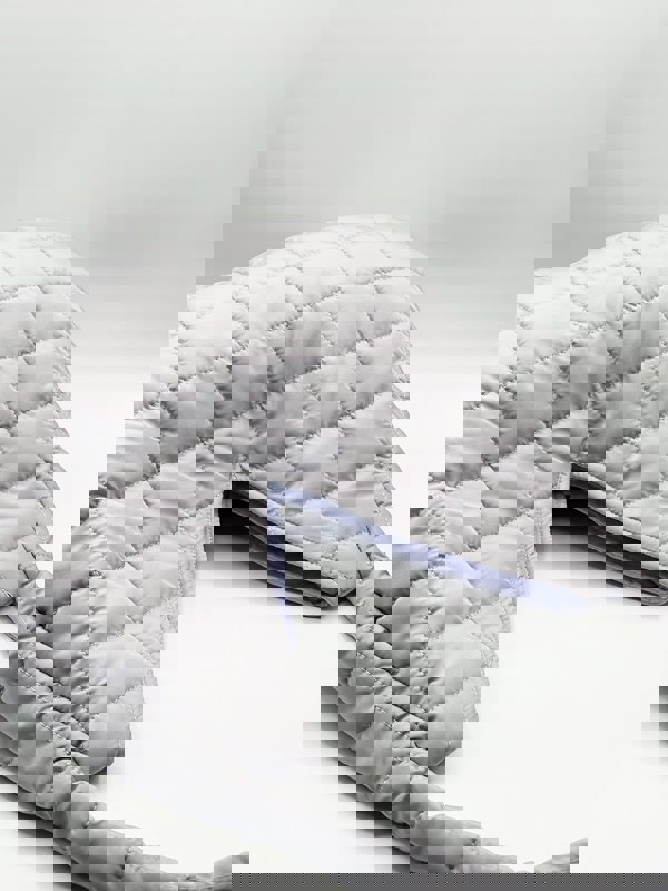 SVNX Soft quilted shoulder bag in pearl grey