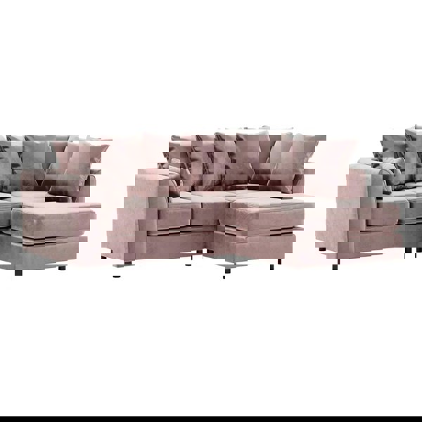 Furnishings For Less Brooklyn Full Foam Plush Velvet Corner Sofa