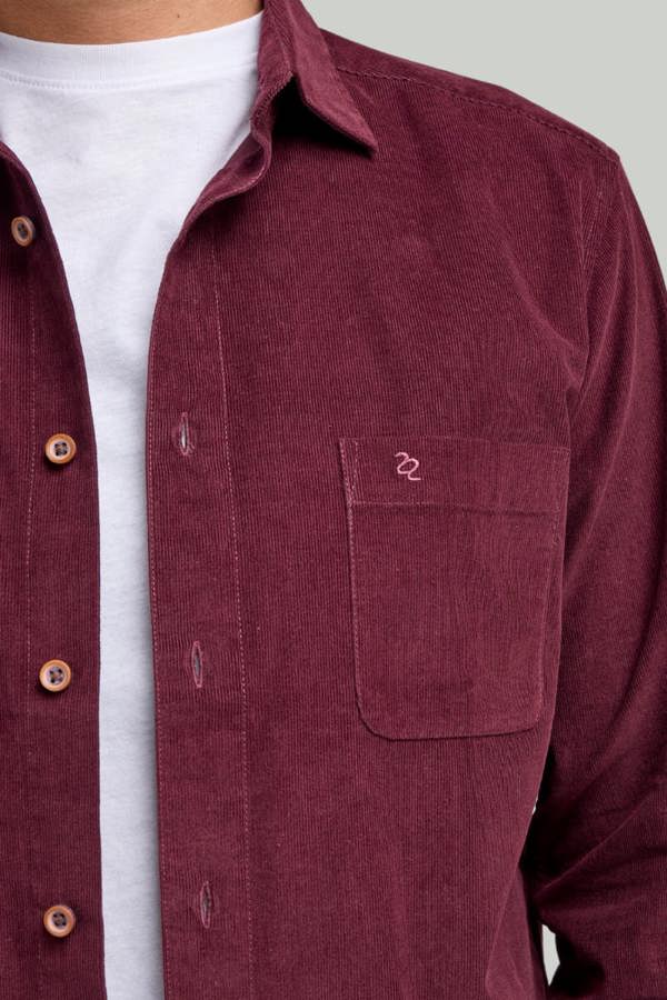Burgundy Corduroy Shacket