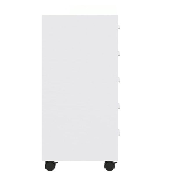 Berkfield Drawer Cabinet with Castors High Gloss White Engineered Wood
