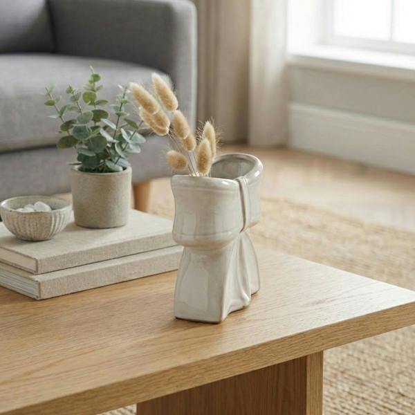 Garden Greatness Maison Off White Statement Bow Vase