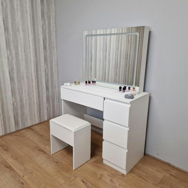 Kosy Koala Dressing Table with Mirror and Stool Makeup Vanity LED Mirror Lights Hollywood Table