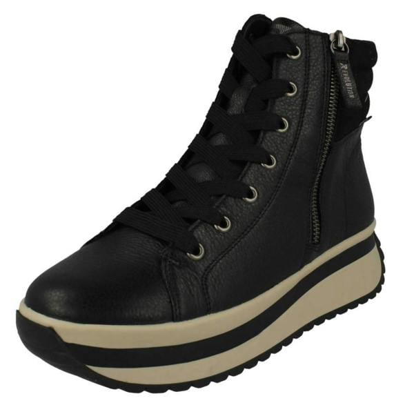 Rieker Ladies Rieker Chunky Platform Fleece Lined Ankle Boots W0962
