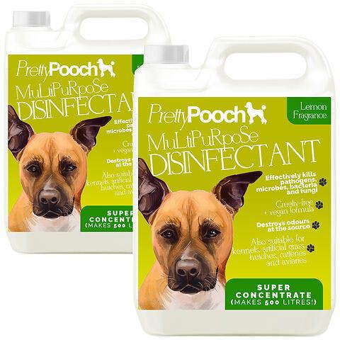 Pretty Pooch Multipurpose Disinfectant - Cleaner, Sanitiser and Deodoriser - Concentrated Formula - Lavender 5L x2
