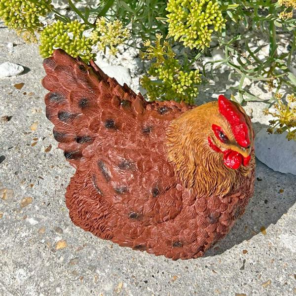 Farmwood Brown Chicken Garden Bird Ornament