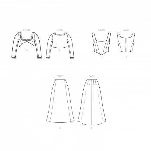 Simplicity Sewing Pattern 9247, Costumes, Vintage Style for Women, H5 (6-8-10-12-14) - Intermediate