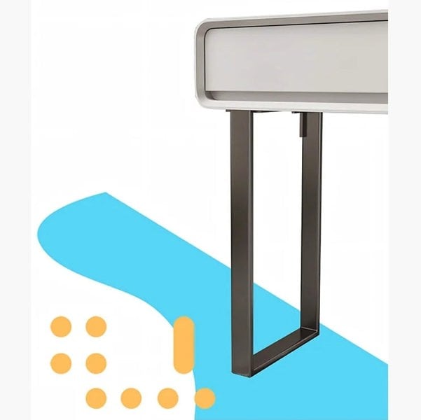 Dobson Dressing Table With LED Mirror, Cream Grey-Weilai Concept-Weilai Concept