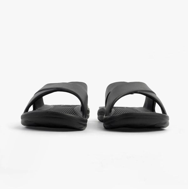 Totes Sol Bounce 0359FBLK Womens Cross Slides Black