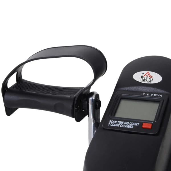 Black mini exercise bike handle and LCD console with buttons and screen