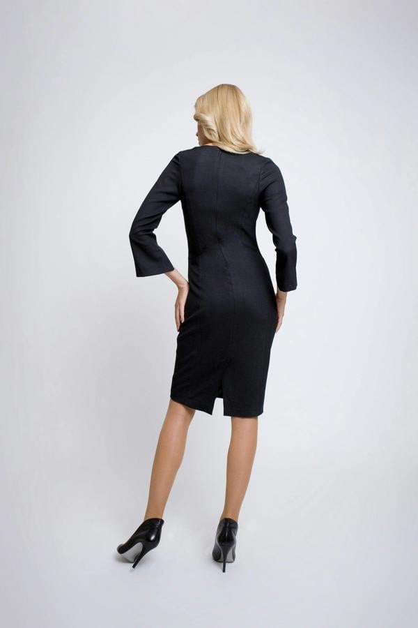 Rumour London Alice tailored dress with asymmetric neckline