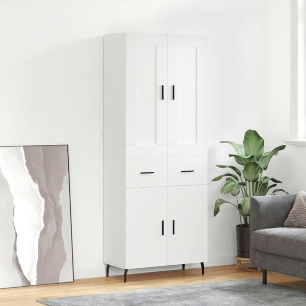 Berkfield Highboard White 69.5x34x180 cm Engineered Wood