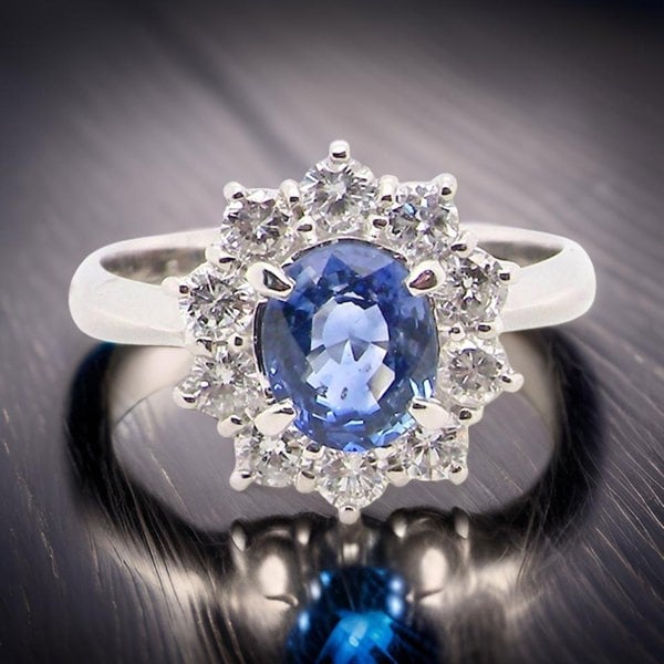 Vintage Tom A fine Sapphire and Diamond Cluster Ring