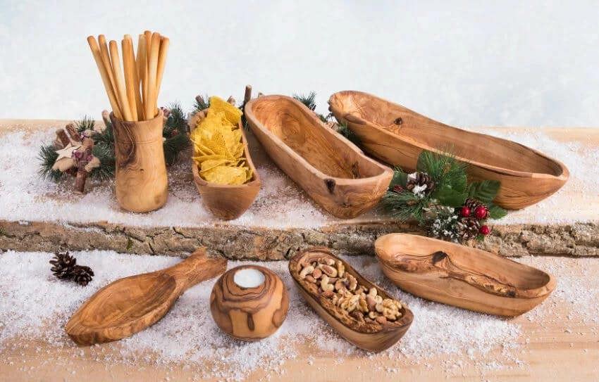 Verano-Ceramics-Olive-Wood-Snack-Collection-Xmas-Group-1